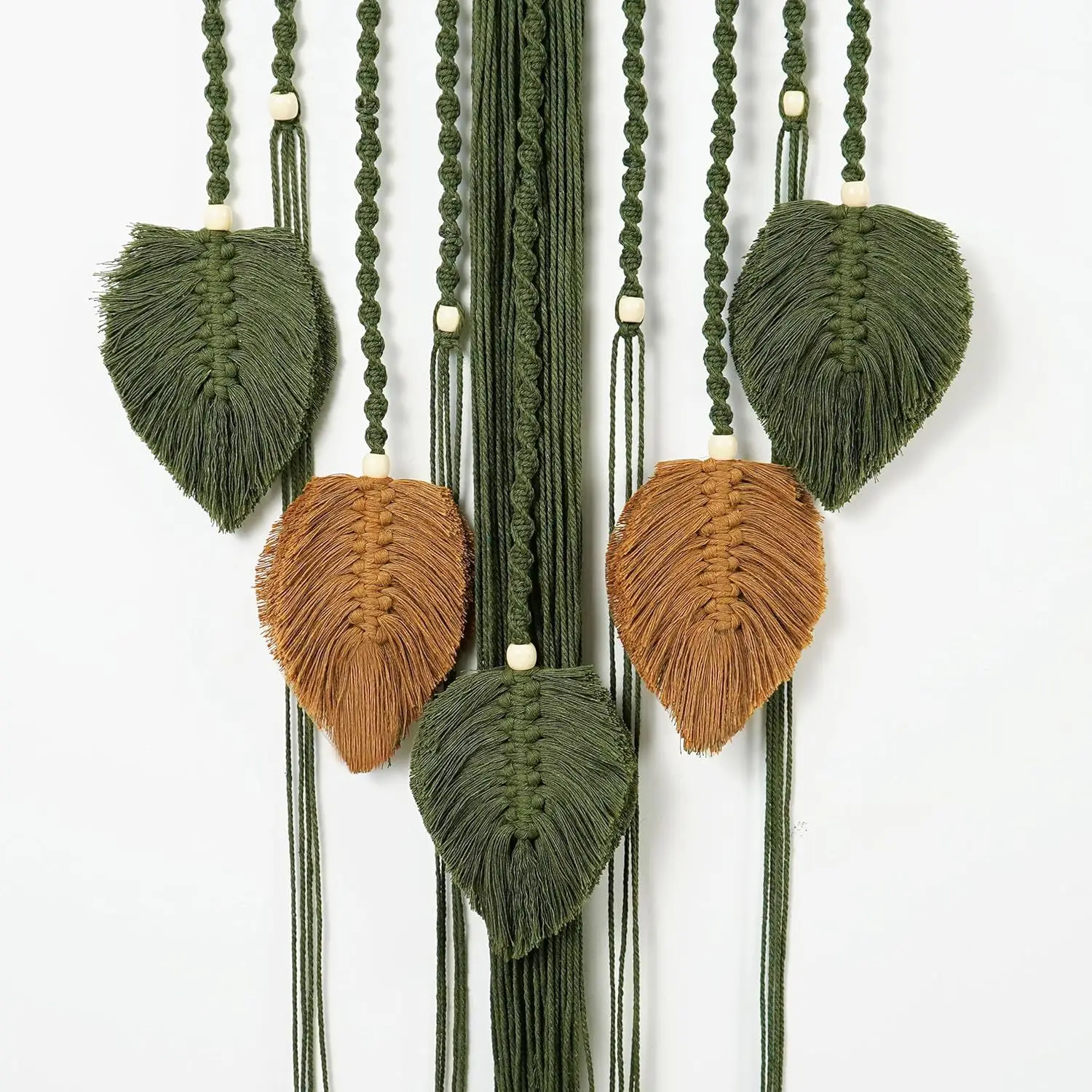Green Hand Woven Tree Of Life Wall Hanging Bohemian Dream Catcher Net Decorative Tapestry, Holiday Gift.