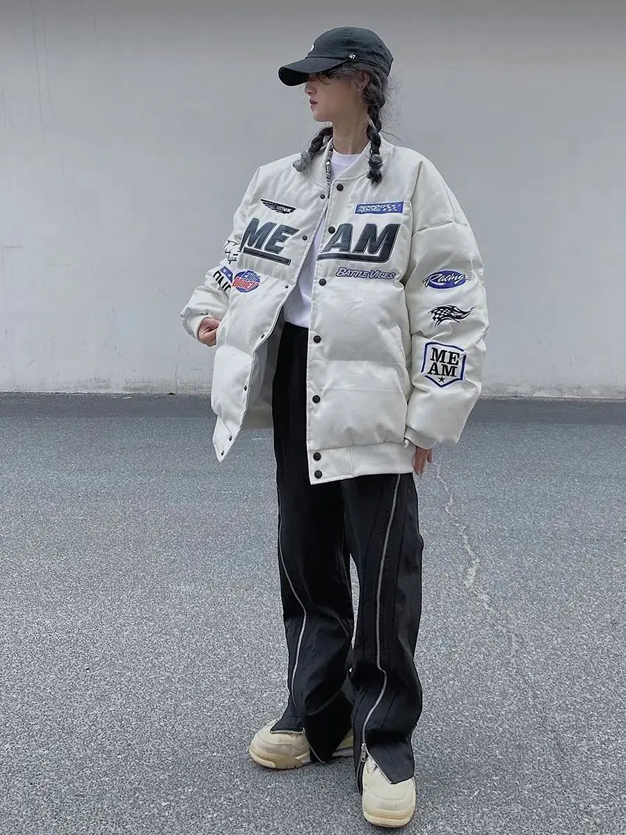 Harajuku nieuwe Amerikaanse stijl honkbaljas oversized lederen motorjassen vrouwen dikke katoenen winterjas vrouwen donsjassen