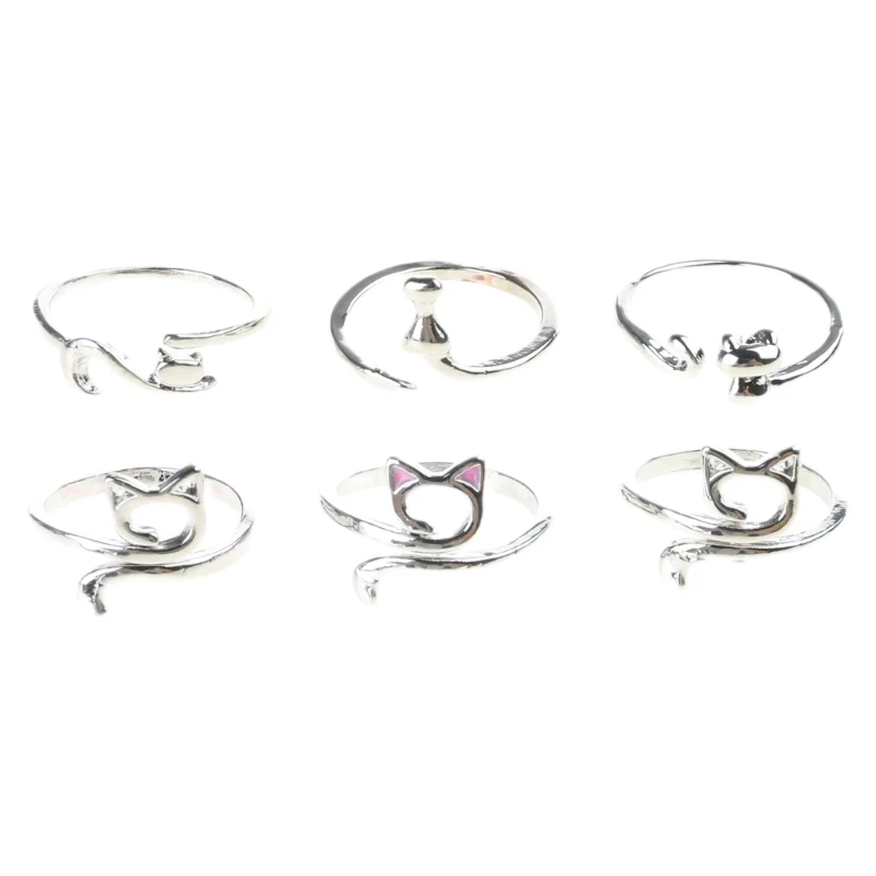 6x Cats Ear Crochet Rings Adjustable Crochet Tension Rings Crochet  Rings Crochet Tool for Knittings Crocheting