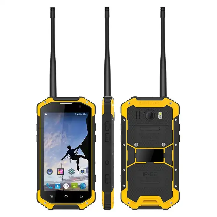 Quality 4.7 Inch W3 IP68 Waterproof Rugged 4G Smart Mobile Phone With Global Walkie Talkie Radios VHF For Radio GPS