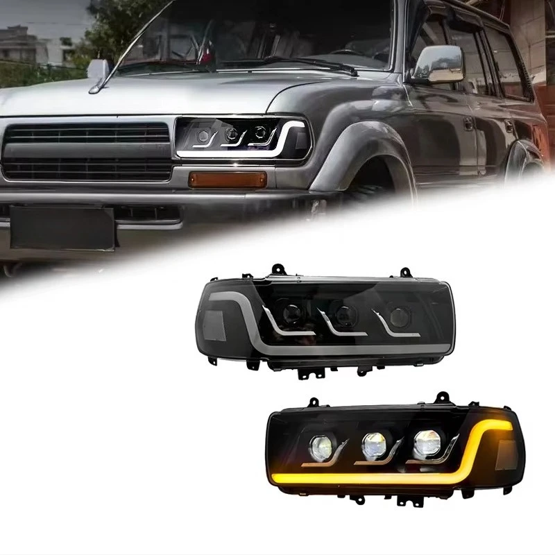 

Car Light for Land Cruiser LC80 Headlight 1990-2002 LED Projetor Headlamp Daytime Running Light Automotive Accessories