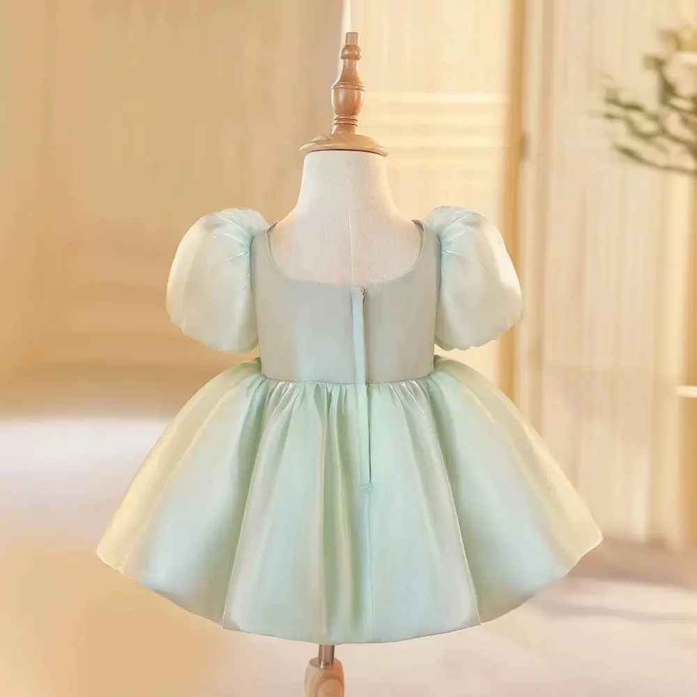 Robe Bouffante à Gros Nministériels d pour Petite Fille, Tenue de Spectacle, de brev, de Bal, pour Occasions Spéciales, Couleur Menthe