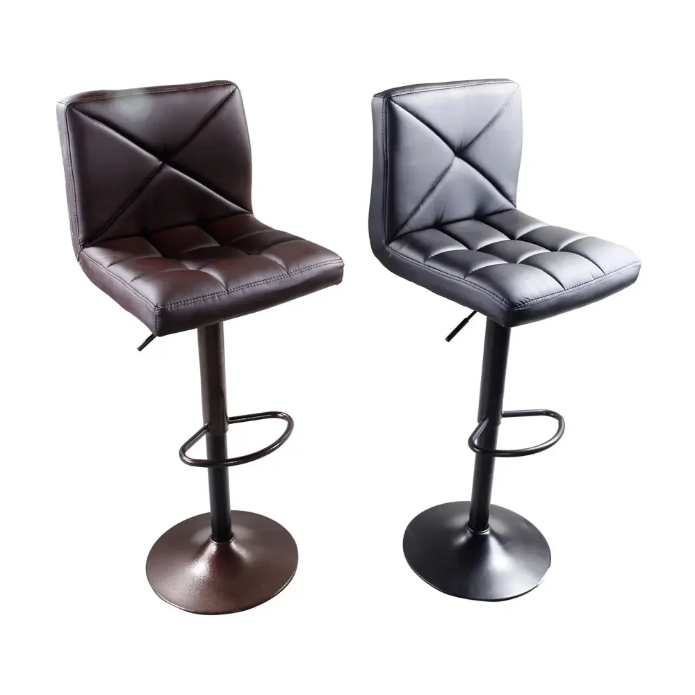 Adjustable2pcs Adjustable High Type Disk without armrest Crossover Design Bar Stools Coffee Bar Stools Chair