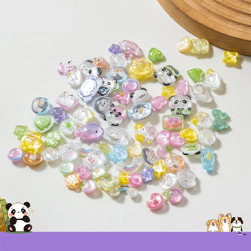 Cute Cartoon Animal 3D Solid Clear Crystal Embossed Stickers for DIY Scrapbook Phone Case Decoration Birthday Gift Reward
