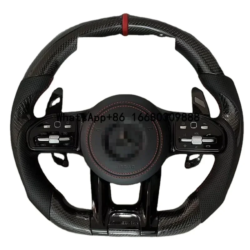 Good Quality Leather Carbon Fiber Car Steering Wheel for  AECSG Class CLS GT