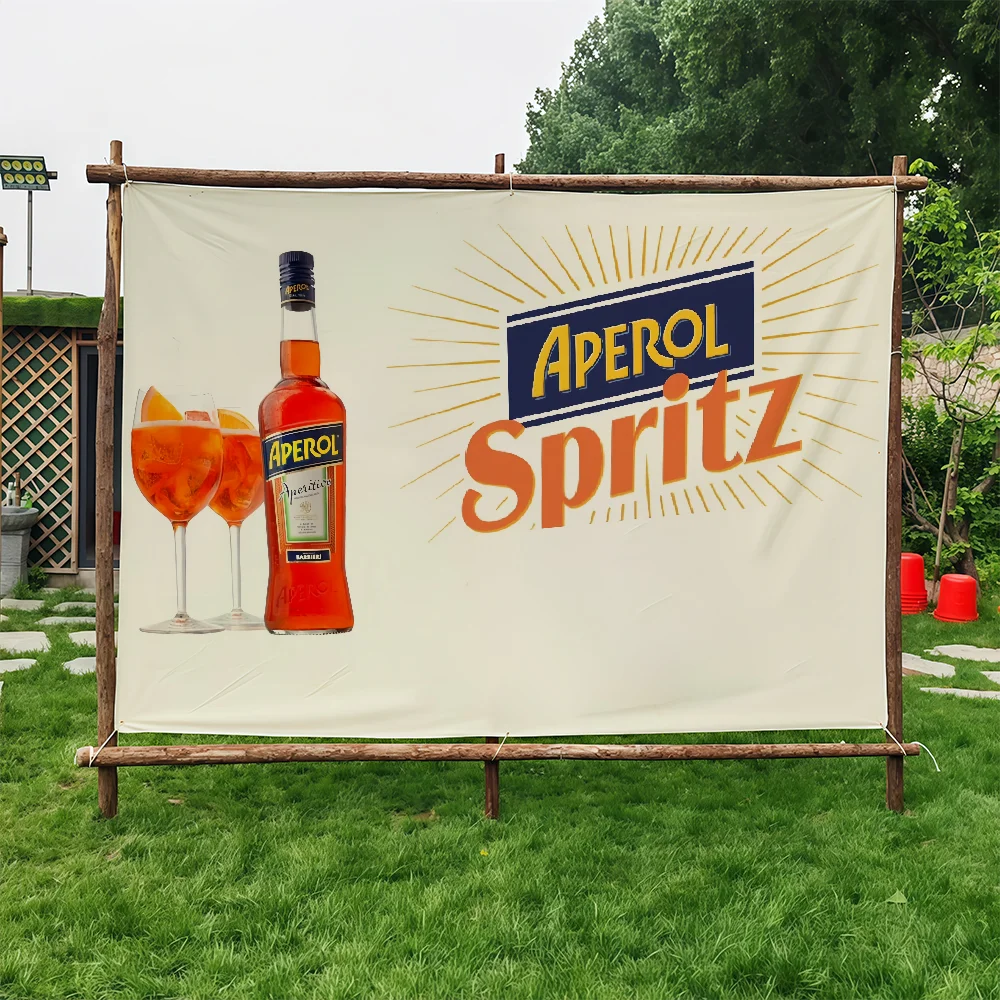 Getränke A-Aperol-Flagge, geeignet für Schlafsaal, Zimmer, Outdoor, Geschenk, Party, Dekoration, Picknick, Camping, Festival