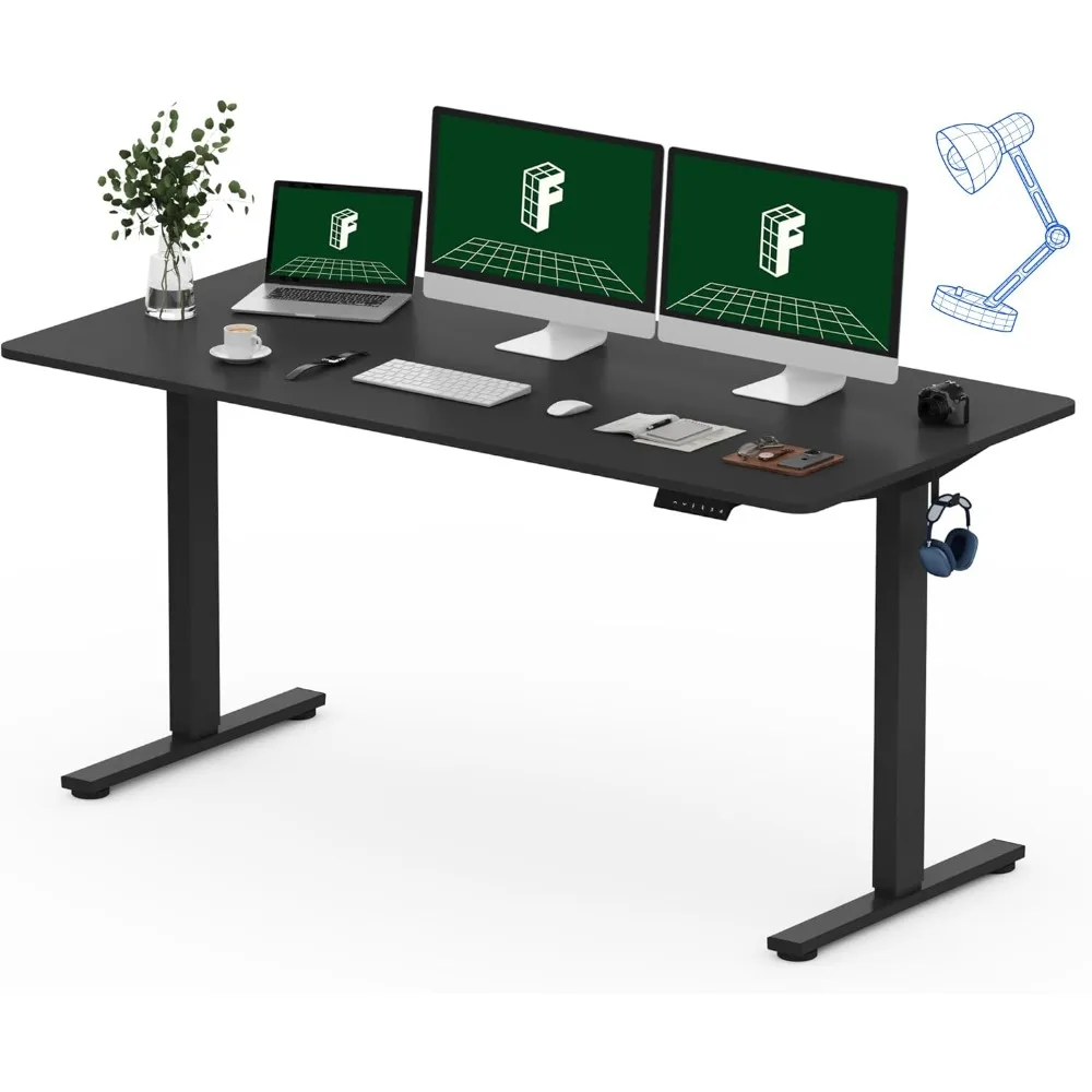 

Integrated electric vertical office desk, 60 x 24 inches adjustable desk, adjustable storage controller height