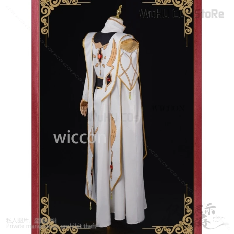 Аниме CODEE GEEASS The Leloucch Lamperouge Косплей Костюм Император Плащ Униформа Парик Взрослый Мужской Хэллоуин Рождество Индивидуальные