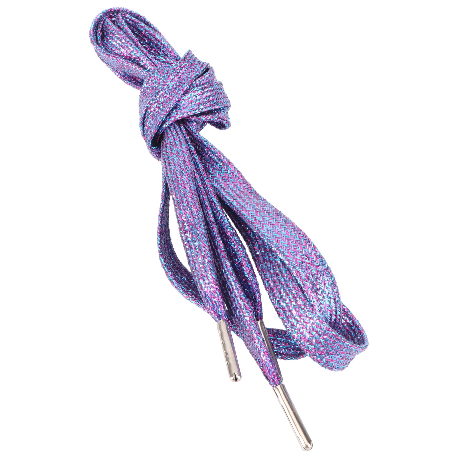 

1Pair Metal Tip Shoelaces Flat Plastic Casual Shoe Tie All-Match Sneakers Shoe Strings for Running Jogging Shoes