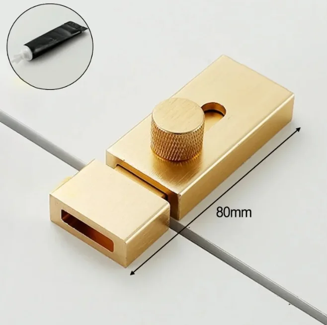 Bolt Punch-free Bolt  Latch No Hole Punch Buckle Ecurity Lock Thickened Room Door Latch Anti-Barn