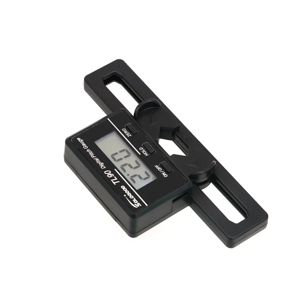 AneegFPv Medidor de passo digital de lâmina principal Tl90 com display LCD Ferramenta de medição de ângulo alimentado Medidor de passo profissional de metal