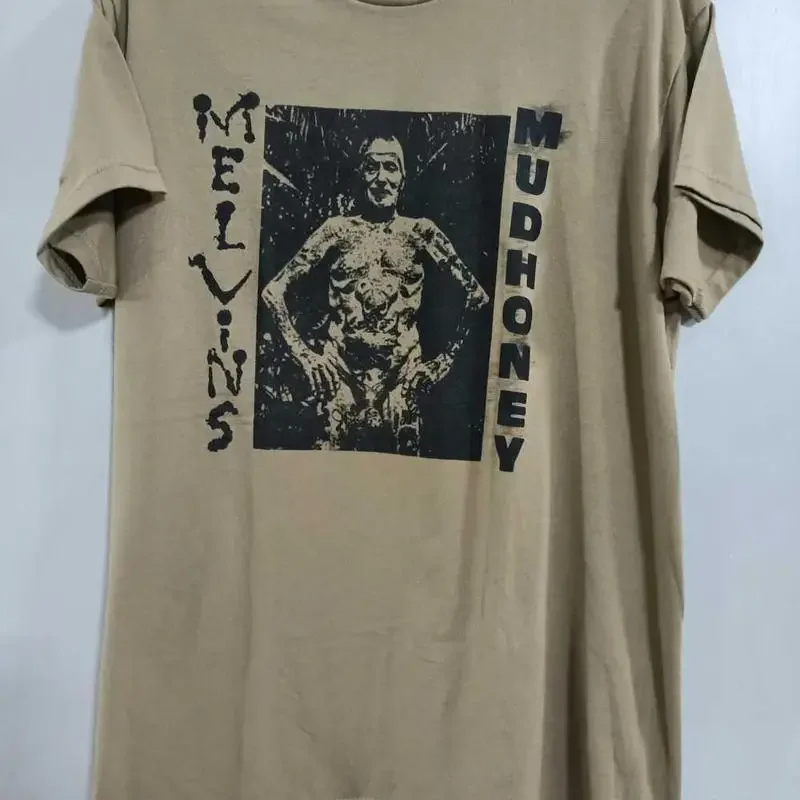 Vintage Rare Melvins Mudhoney Bootleg Sand Color T Shirt