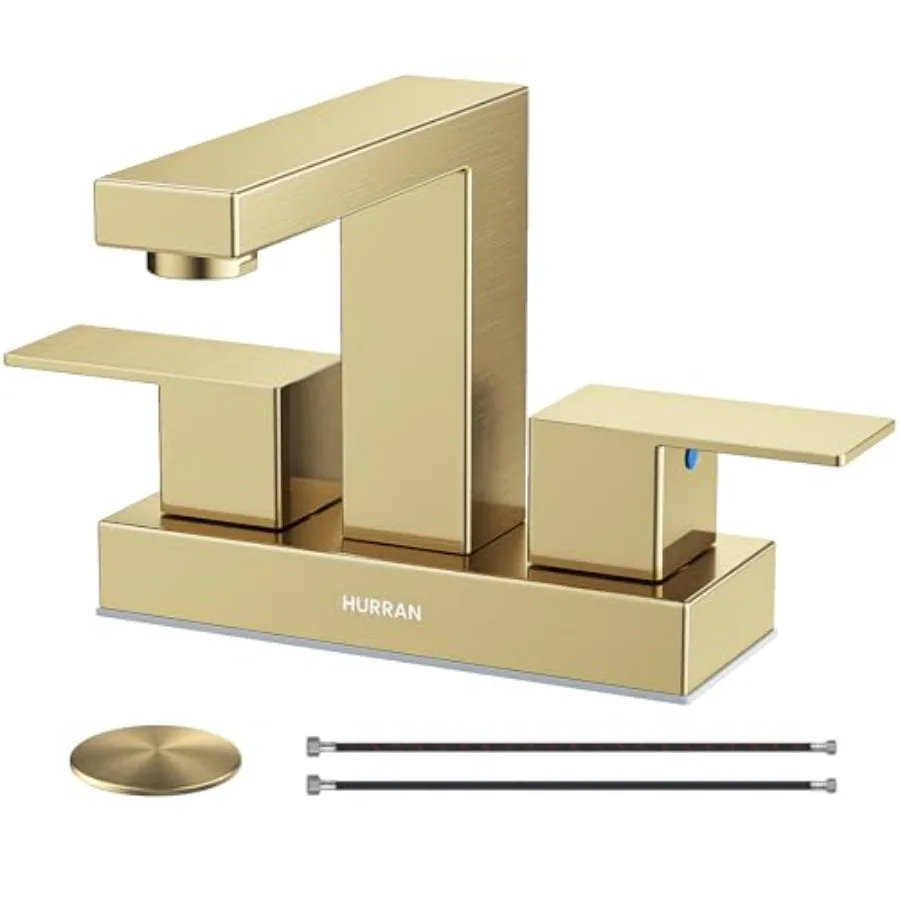 

Bathroom Sink Faucet Bathroom Faucets for Sink 3 Hole with Pop-up Drain and Supply Lines Staless Steel 2-Handle Faucet for Vani