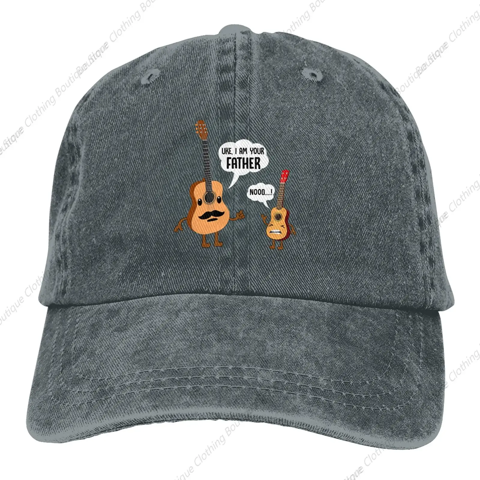 

Uke I Am Your Father Ukulele Guitar Music Slogan Cowboy Hats Unisex Adjustable Baseball Caps Deep Heather