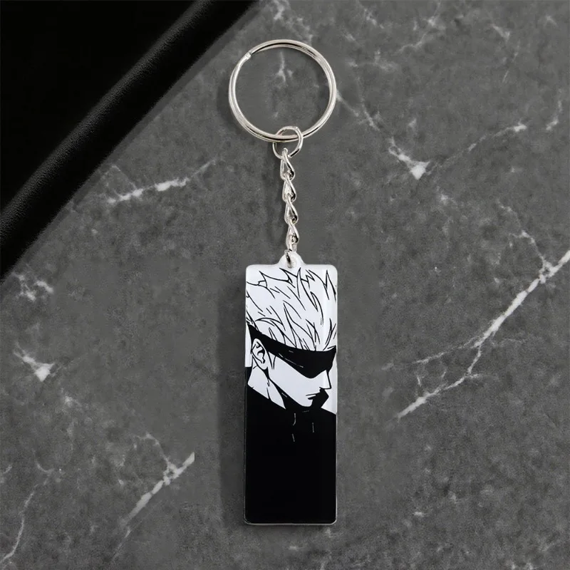 พวงกุญแจอะคริลิคสองด้านลายการ์ตูนตัวละครโกโจ ซาโตรุ จากอนิเมะเรื่องจูจุสึไคเซ็น ของขวัญสุดฮิต