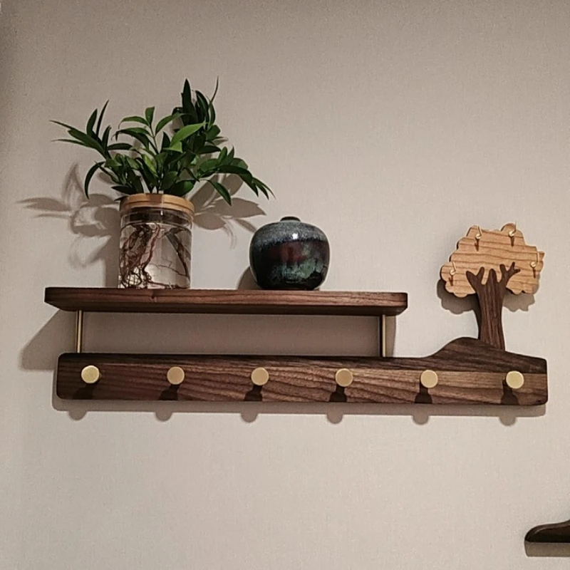 

Wall Mounted Coat Hooks No Drill Entryway Organizer Solid Wood Hold Rack for Jackets & Hats Premium Wooden Hanger for Home Decor