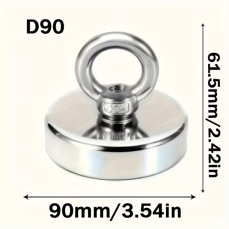 SNJ32/42/48/60/70/90 Ultra Starker Angelmagnet Hochleistungsfähig, Robuster Angelmagnet mit Ösenbolzen für den Outdoor-Angelbedarf – Detail 4