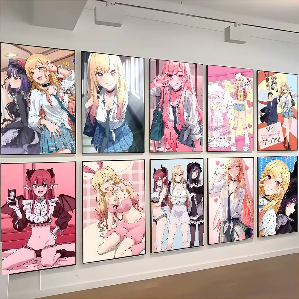 Marin Kitagawa Anime-Poster, HD-Kunst, klebrige Wand, wasserdicht, Zuhause, Wohnzimmer, Schlafzimmer, ästhetische Dekoration