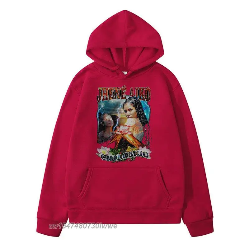 2022 neue Stil Tragen Jhene Aiko Chilombo Gedruckt Mode Komfortable Kleidung Unsiex Hoodies Lose Beiläufige Hohe Qualität Streetwear