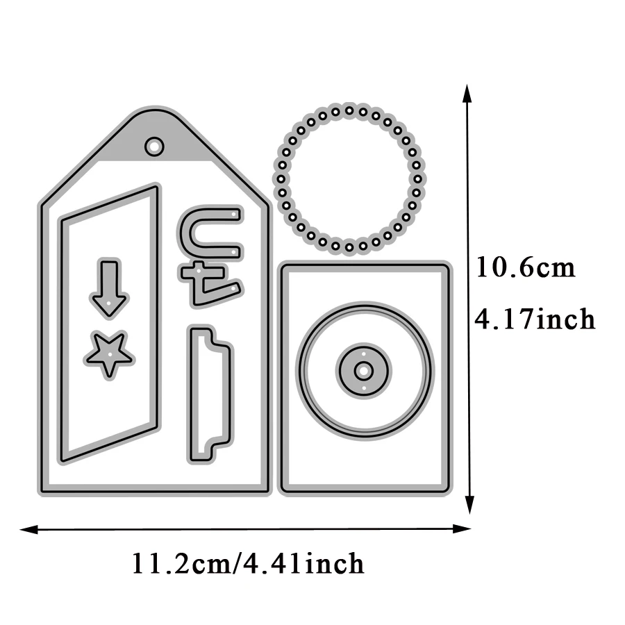 2024 AliliArts Metalowe matryce do wycinania Kreatywne tagi diy Scrapbooking Album fotograficzny Dekoracyjne wytłaczanie PaperCard Crafts Die