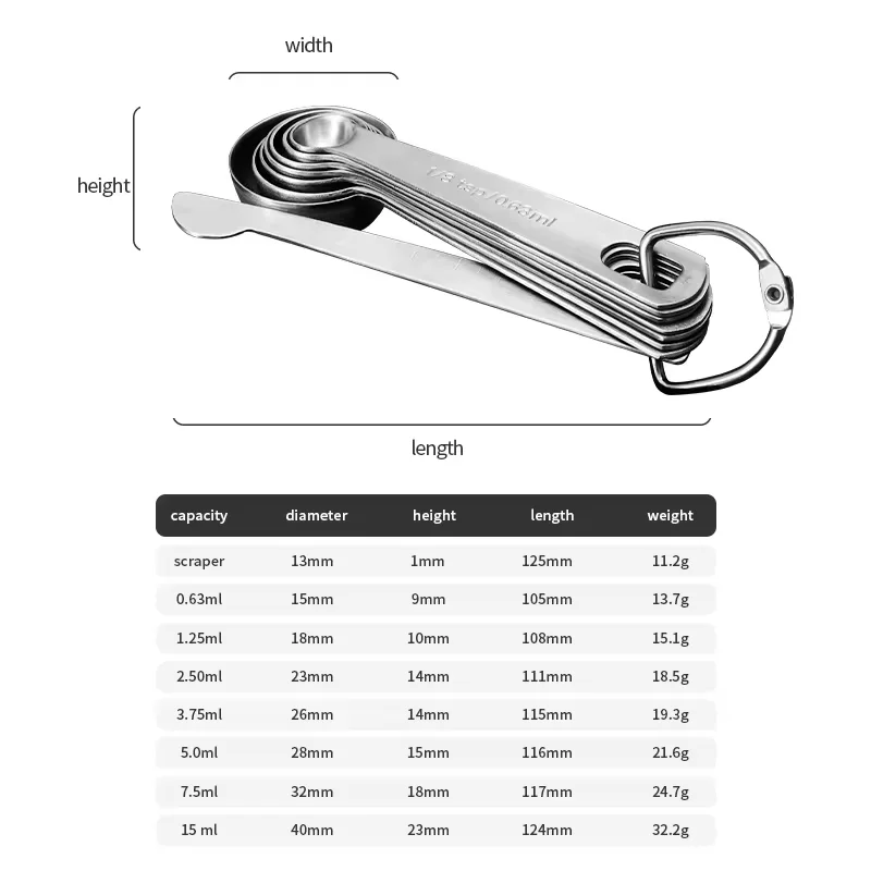 Stainless Steel Measuring Spoon & Cup Set product image