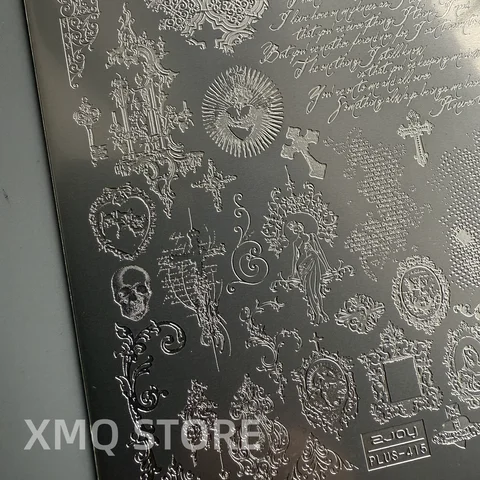 XMQ трафареты для стемпинга - набор для создания уникальных дизайнов ногтей — фото модели