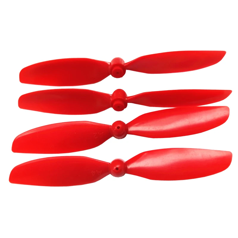 4Pairs 75mm Two Blades Propeller Positive Negative Paddle 1mm Shaft Diameter Black/Red Optional for RC Airplane Coreless Motors