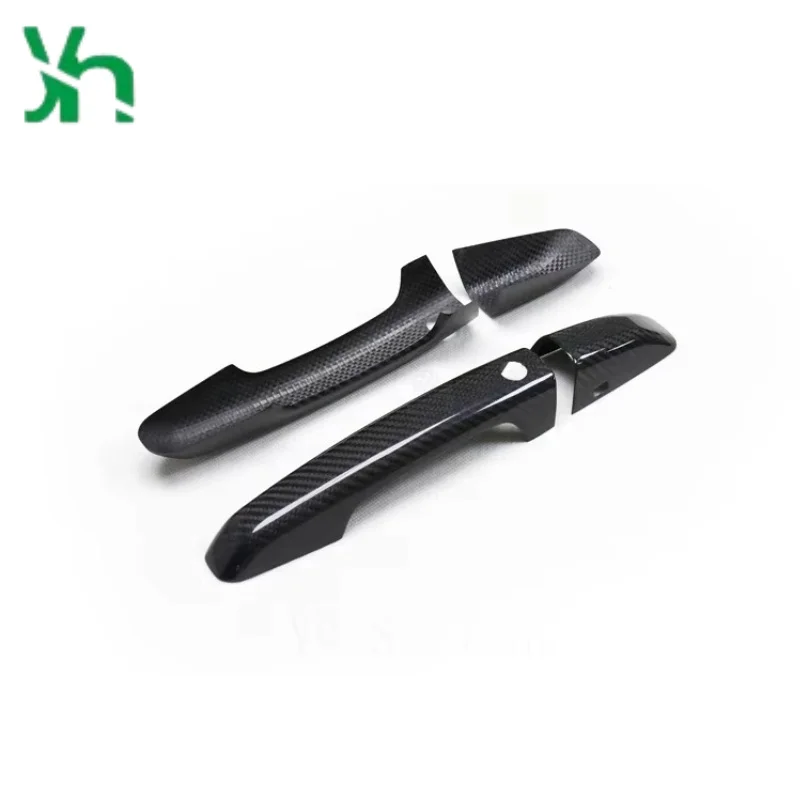 لاند روفر 2017 + غطاء مقبض الباب من ألياف الكربون الجافة الحقيقية ملحقات الكسوة الخارجية #6