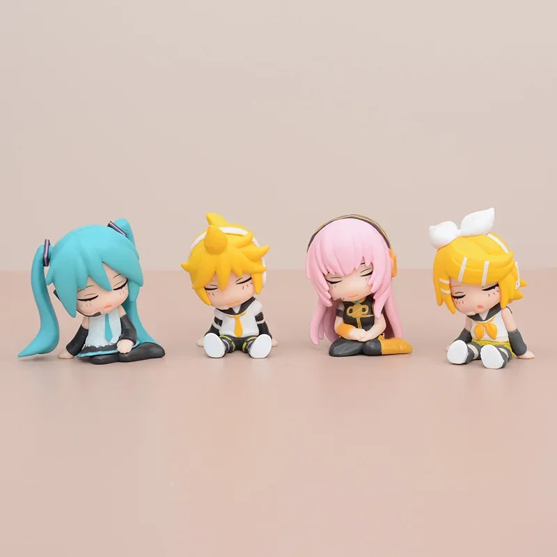 4 Stks/set Hatsune Miku Anime Figuur Schouder-Aan-Schouder Pop Tomie Patrouille Spiegel Gemini Ornamenten Pvc Model Boxed Pop Speelgoed Cadeau