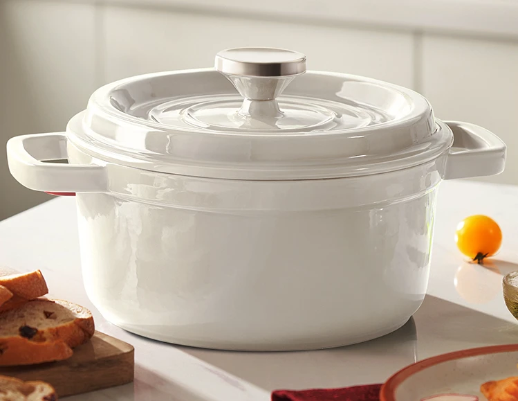 Enamel Pot Cast Iron Pot Household Casserole Slow Cooker Smolder Cooking and Frying Soup Pot Non-Stick Pan