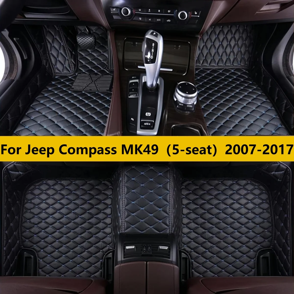 

Car Floor Mats Fit For Jeep Compass MK49（5-seat）2007 2008 2009 2010 2011 2012 2013 2014 2015 2016 2017 Auto Carpet Pads
