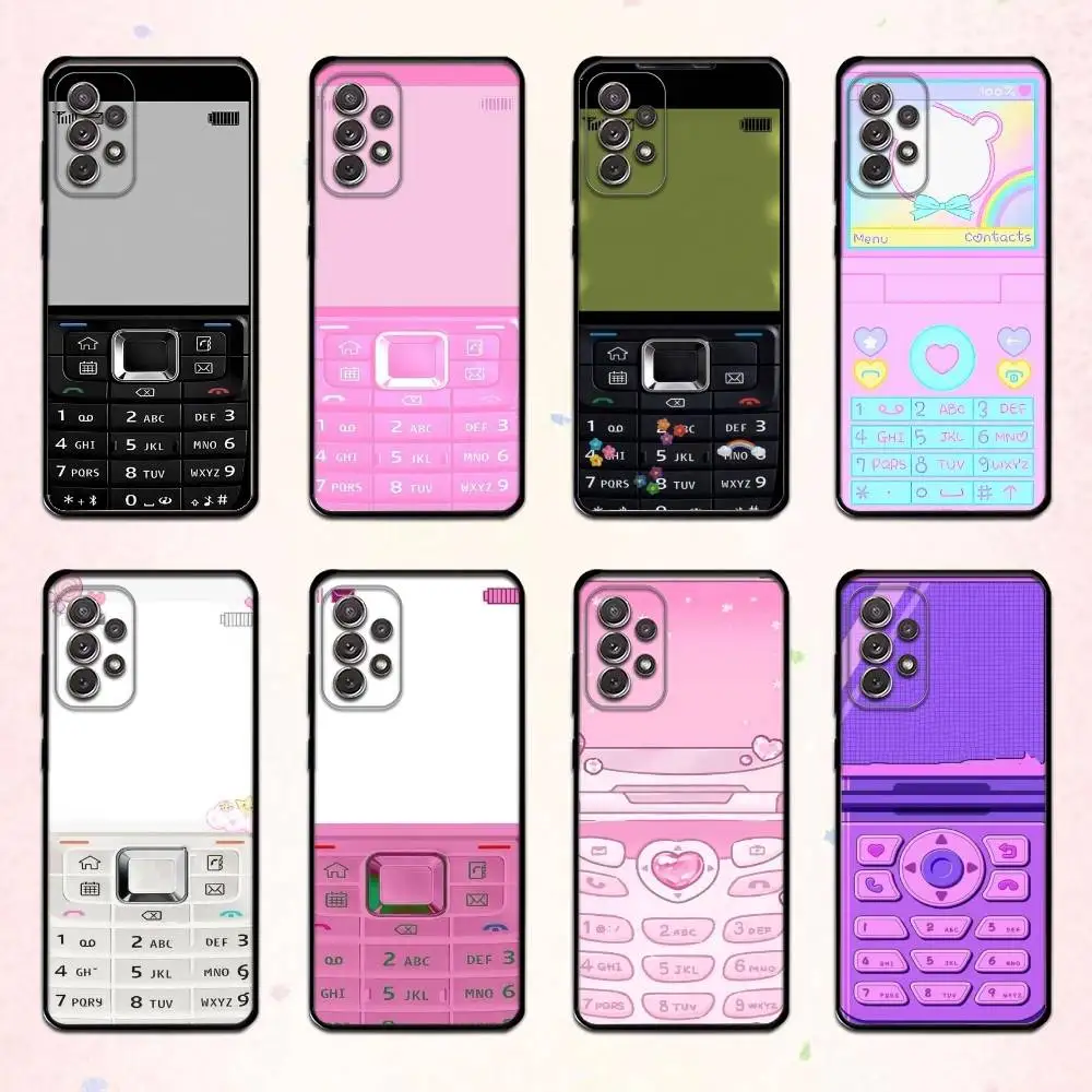 

S-Sweet and Cool Retro Style Phone Phone Case For Samsung S 25,24,23,22,30,21,10,9,Ultra,Plus,Lite,FE,4,5 G Soft Black Case