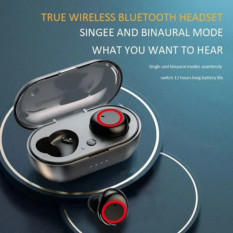 

Y50 Wireless Bluetooth Headphones Hifi Stereo Noise.cancelling Earbuds in Ear Touch Headsets Music Sport Earbuds for Smartphones