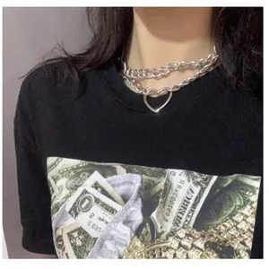 Collar de cuero PU con una correa de cosplay Metal Heart Cabisco Collar Joya Punk Bdsm Slave Gothic Goth Choker para mujer 12 Mejor collar de ventas SM - №4