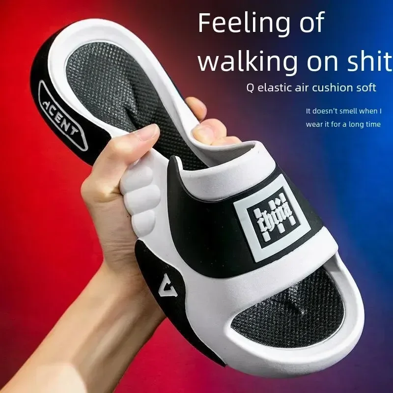 Wear Student Home Use Pvc Outsole Men Slippers Men's Versatile Unique Casual Trendy Slippers for Outdoor