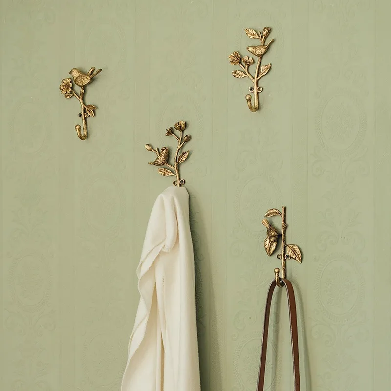 Vintage Wall Mounted Coat Rack Metal Coats Racks Minimalist Living Room Hangers Aesthetic Clothing Holders Storage Furniture