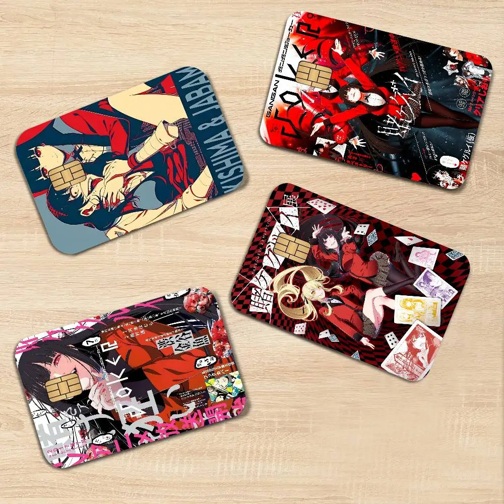 1PC Kakegurui Jabami Yumeko Anmie Sticker Film Skin Cover For Credit Card Debit Bank Card Front