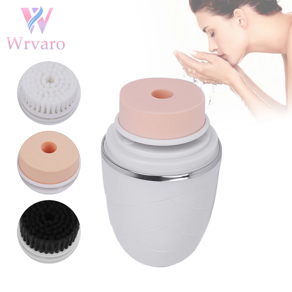 3 in 1Electric Waterproof Facial Cleansing Brush Exfoliating Spin Whitening Firming Deep Cleansing Brush Device Wireless Cleans