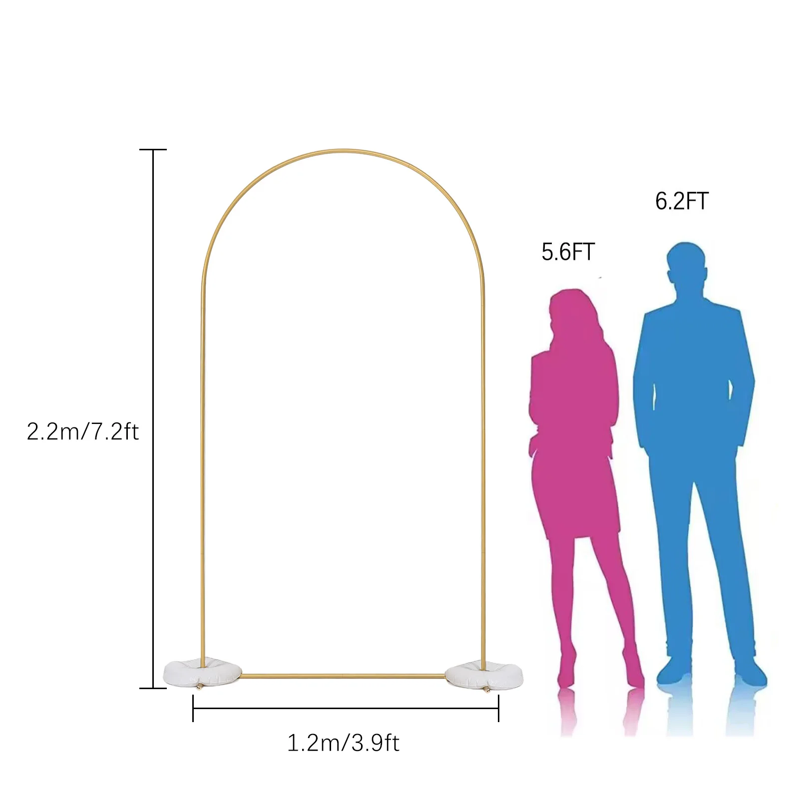 7.2Ft Metal Arch Wedding Background Decorative Flower Stand Birthday Party Outdoor Balloon Ornament Irregular Shape Christmas