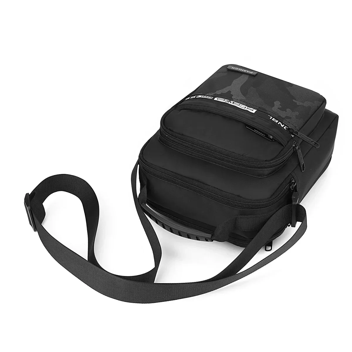 Office leisure nylon shoulder bag men and women are suitable for multiple pockets cell phone money documents storage bag