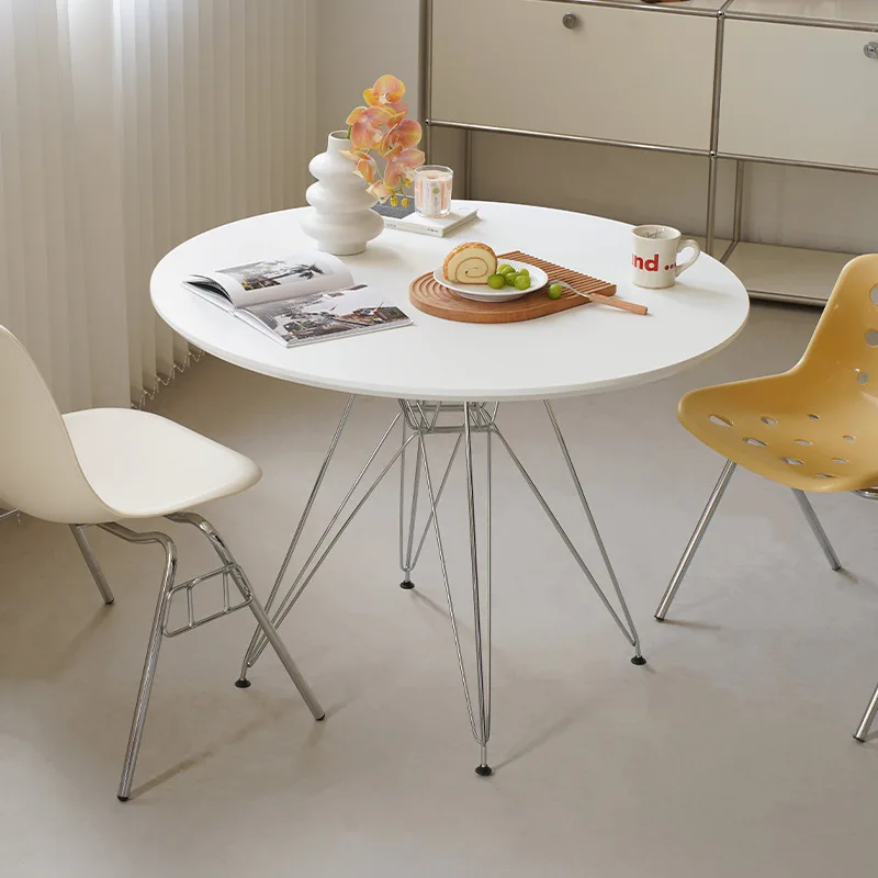 Nordic modern minimalist trendy round dining table