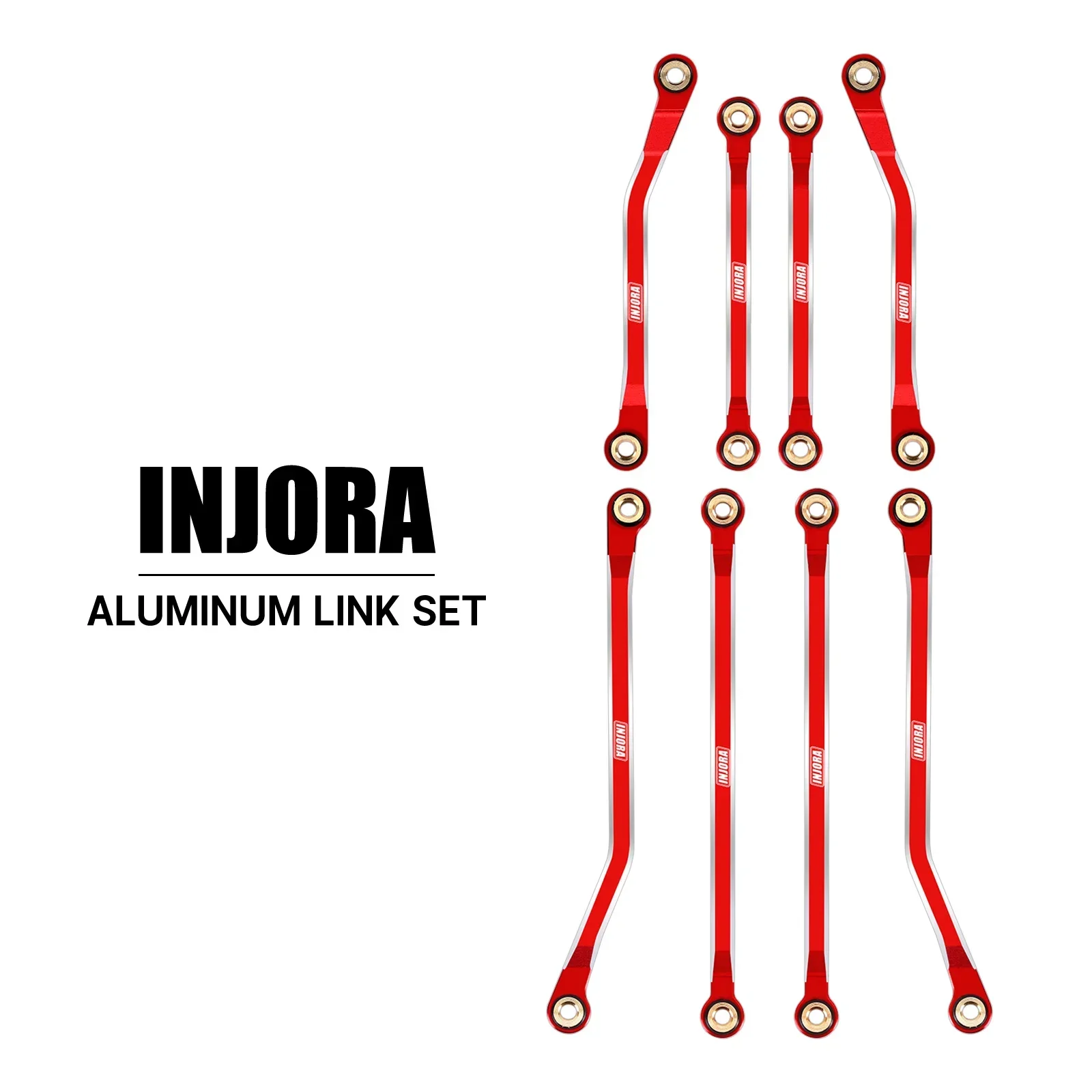 INJORA CNC Aluminium High Clearance Links Set for 1/18 RC Crawler TRX4M High Trail K10 Upgrade (4M-73)