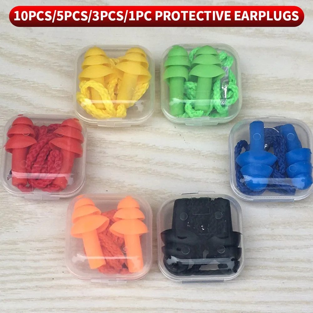 

10 шт./5 шт./3 шт./1 шт. защитные беруши, подходящие для дайвинга, плавания, шумоподавления, сна и обучения беруши