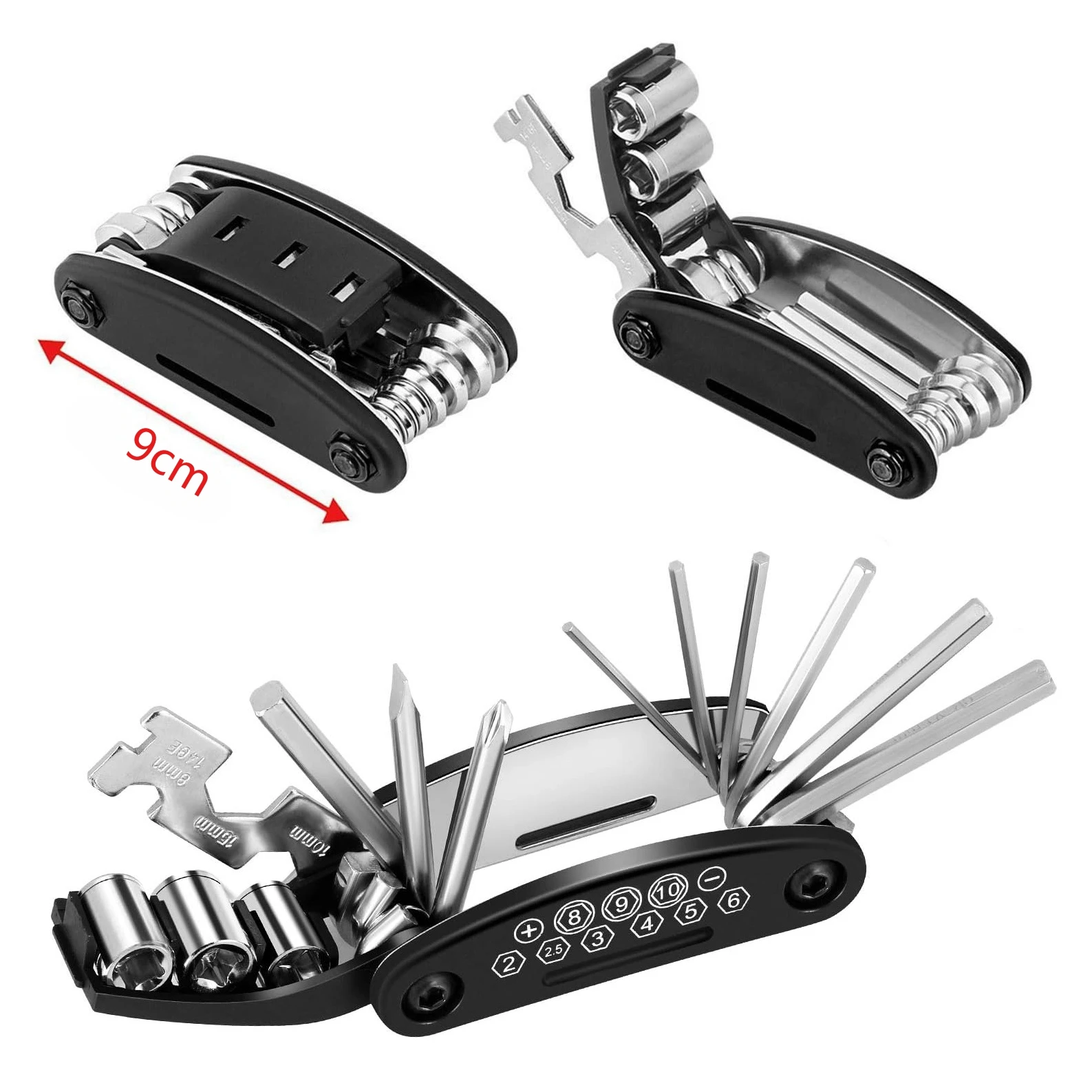 Multi-Purpose Folding Screwdriver Motorcycle Bicycle Repair Tools Hexagonal Wrench Pocket Tool Portable Multi-Purpose Tools