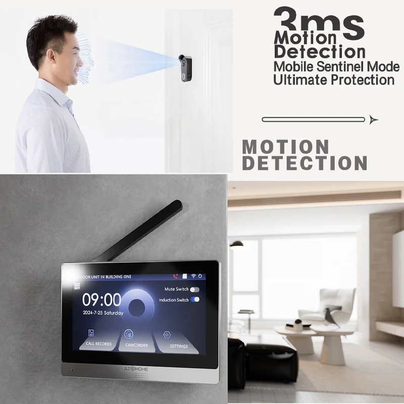 7-inch Doodle WIFI Wireless Video Intercom Doorbell Full Touch High-Definition 1080P Display Multi-Angle Monitoring Home