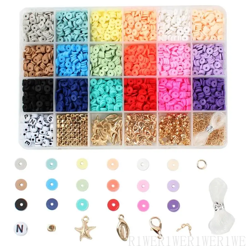 

R1WE Round Beads for Jewelry Making Bracelets Necklace Earring DIY Children Playing Accessories Other Shapes Mixed