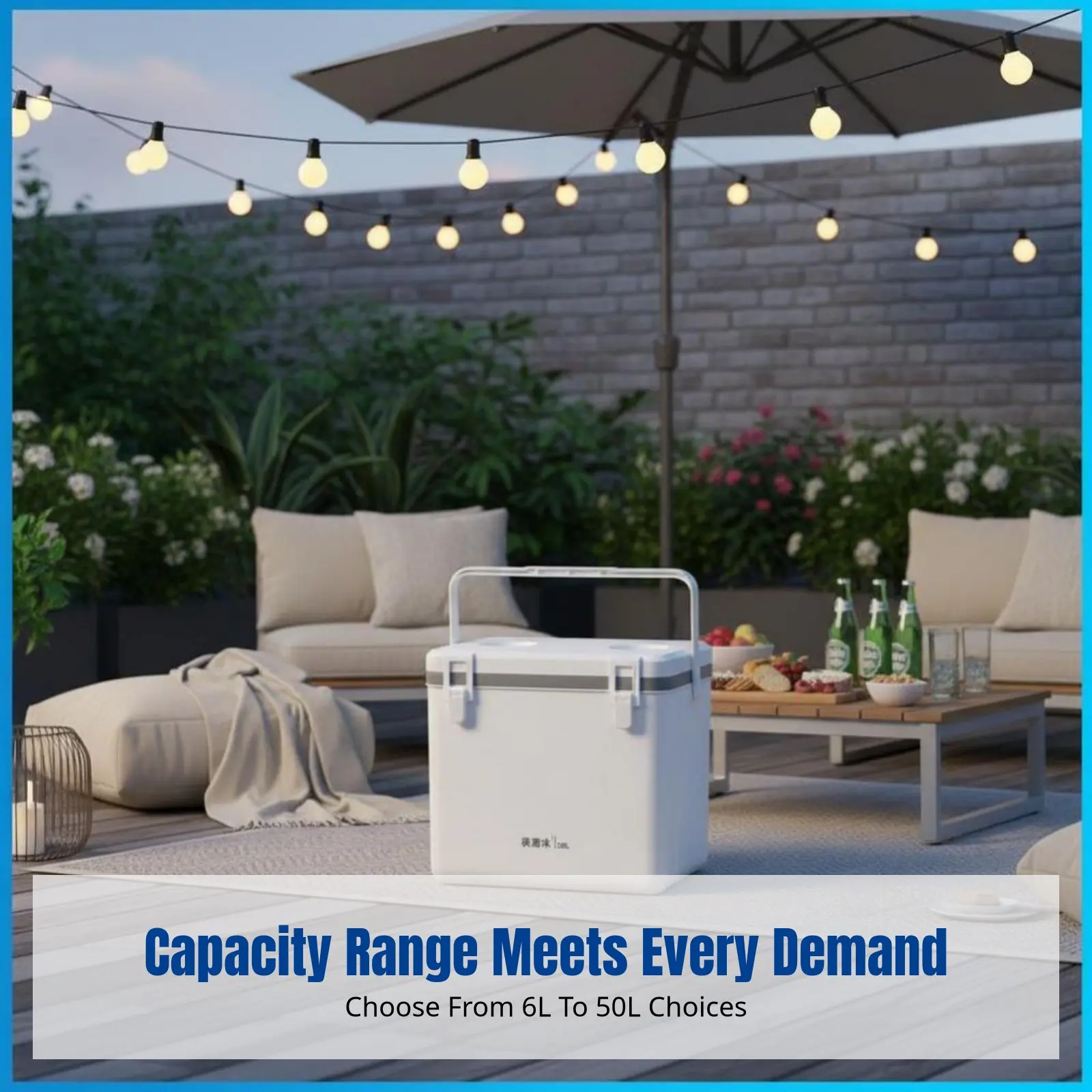 

Insulated Cooler Box, Outdoor Camping, Food Cold Storage, Commercial, Multi-Capacity, Portable Ice Chest