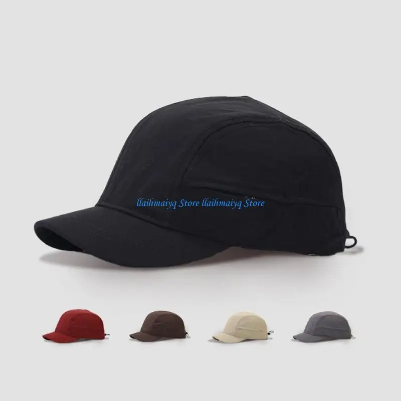 

573B Short Brims Cap Fashion Look Foldable Comfortable Wear Polyester Fabric Sun Blocking Suitable for Active Women and Men