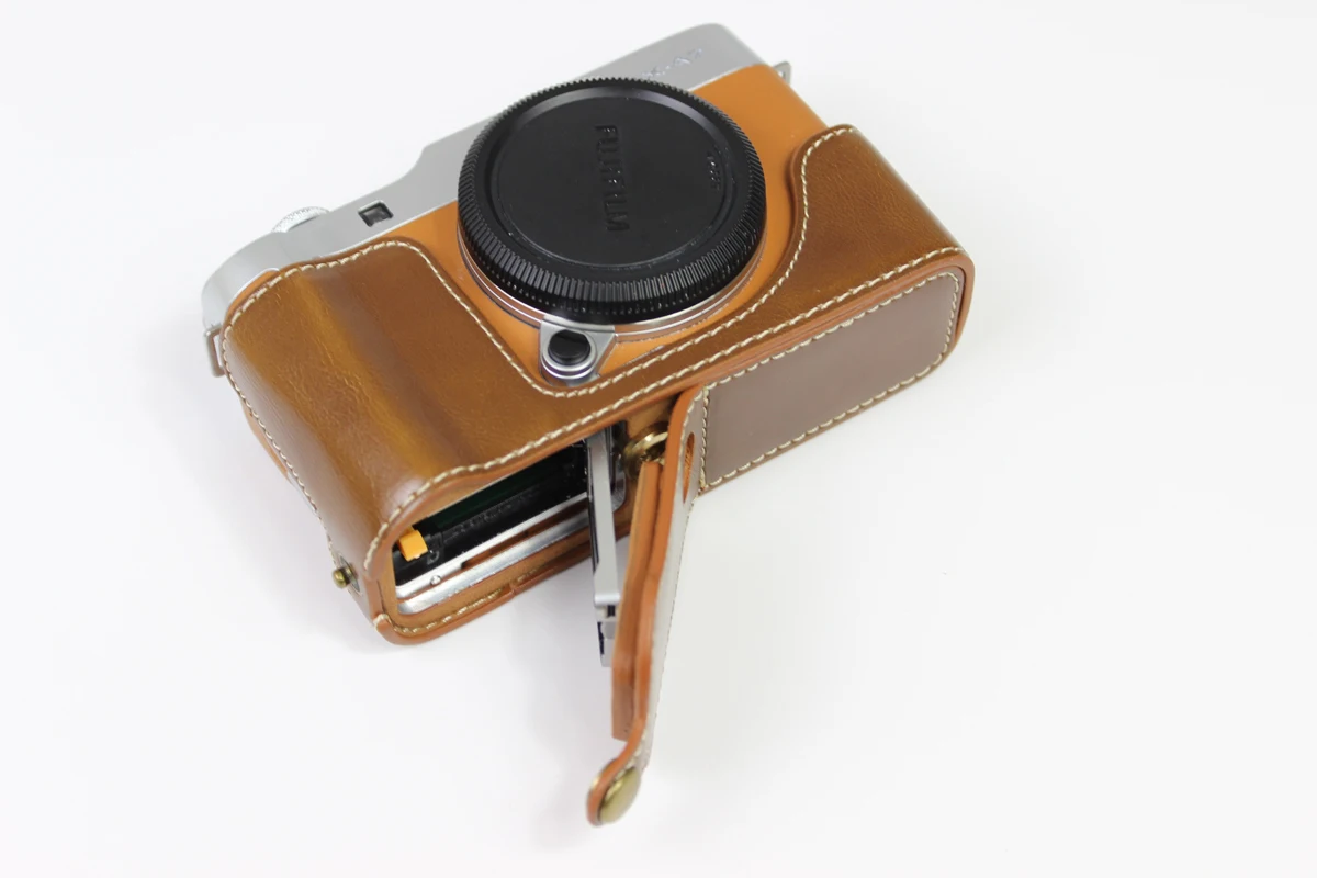 Kamera tasche pu Ledertasche Halbkörper Basis schutz für Fujifilm xa7 xa10 xa20 xa5 xa3 xa2 xm1 Schutz öffnung Boden abdeckung