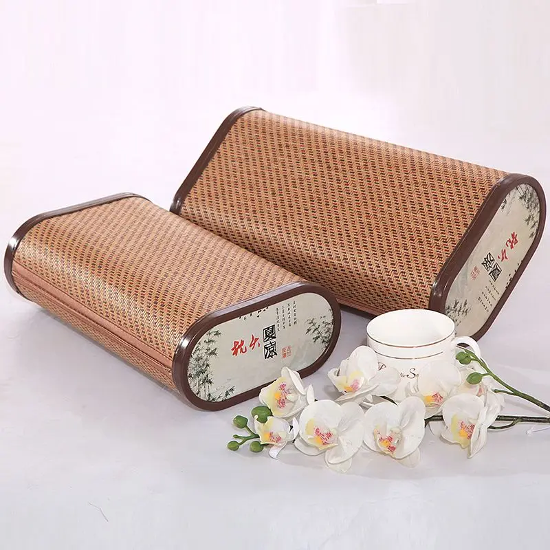 Mahjong Hollow Pillow Bamboo Pillow Bamboo Rattan Pillow Home Pillow Hollow Pillow Summer Mahjong Cool Pillow Sweat Steaming Roo